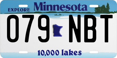 MN license plate 079NBT