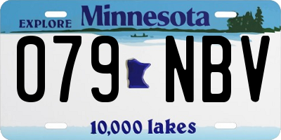 MN license plate 079NBV