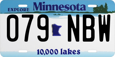 MN license plate 079NBW