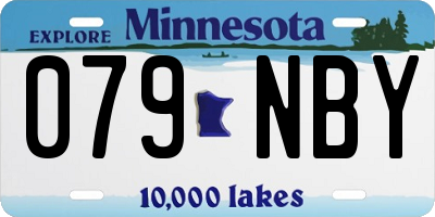 MN license plate 079NBY