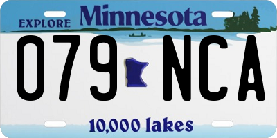 MN license plate 079NCA
