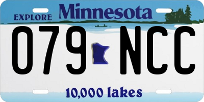 MN license plate 079NCC