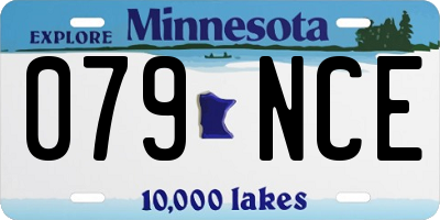 MN license plate 079NCE