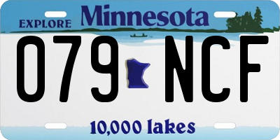 MN license plate 079NCF