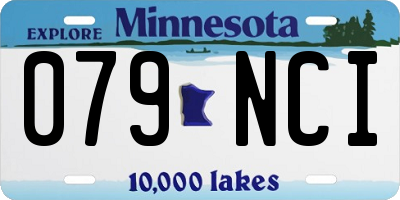 MN license plate 079NCI