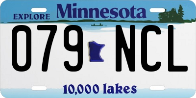 MN license plate 079NCL