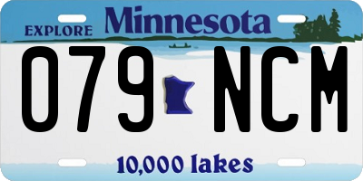 MN license plate 079NCM