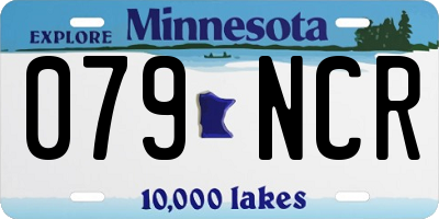 MN license plate 079NCR