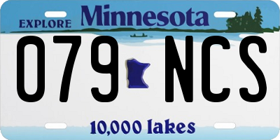 MN license plate 079NCS