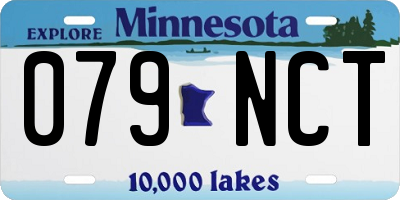 MN license plate 079NCT