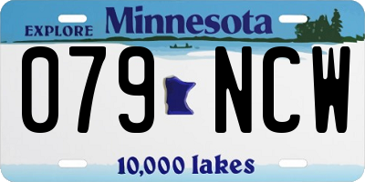 MN license plate 079NCW