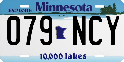 MN license plate 079NCY