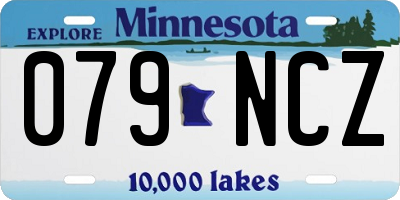 MN license plate 079NCZ