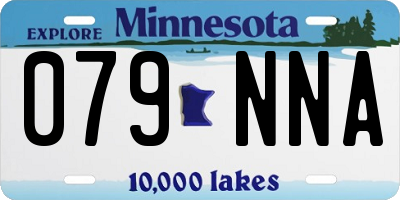 MN license plate 079NNA