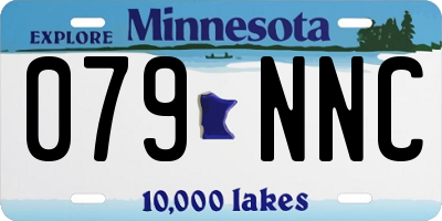 MN license plate 079NNC