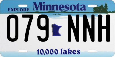 MN license plate 079NNH