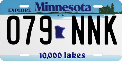 MN license plate 079NNK