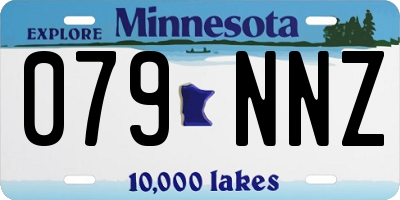 MN license plate 079NNZ
