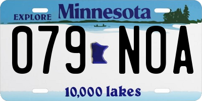 MN license plate 079NOA