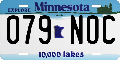 MN license plate 079NOC