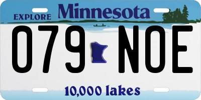 MN license plate 079NOE