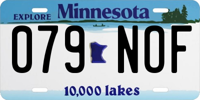MN license plate 079NOF