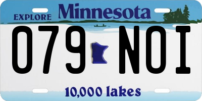 MN license plate 079NOI
