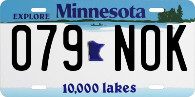 MN license plate 079NOK