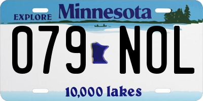 MN license plate 079NOL