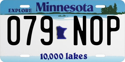 MN license plate 079NOP