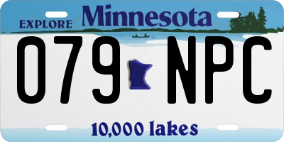 MN license plate 079NPC
