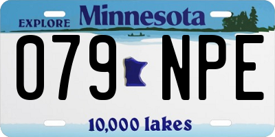 MN license plate 079NPE