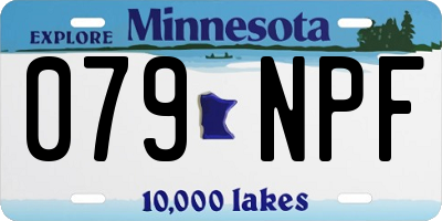 MN license plate 079NPF