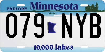 MN license plate 079NYB