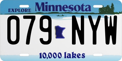 MN license plate 079NYW