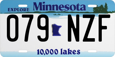 MN license plate 079NZF