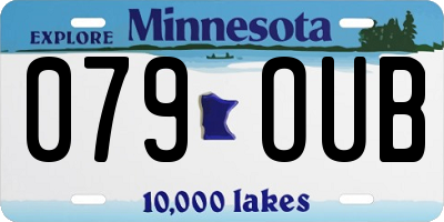 MN license plate 079OUB