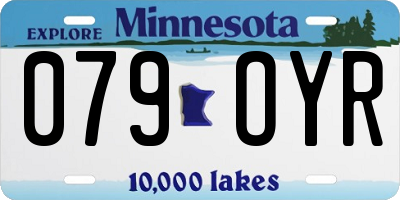MN license plate 079OYR