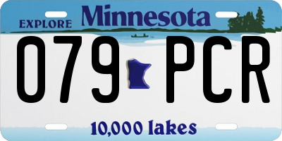 MN license plate 079PCR