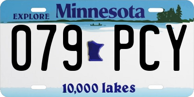 MN license plate 079PCY