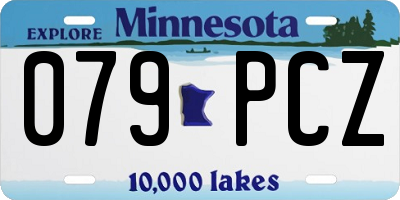 MN license plate 079PCZ