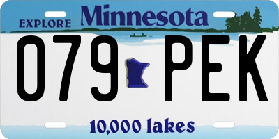 MN license plate 079PEK