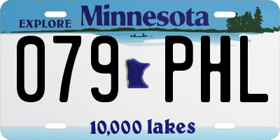 MN license plate 079PHL