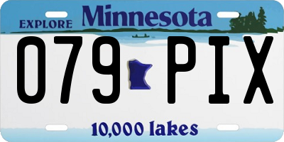 MN license plate 079PIX
