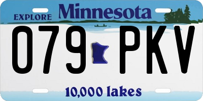 MN license plate 079PKV