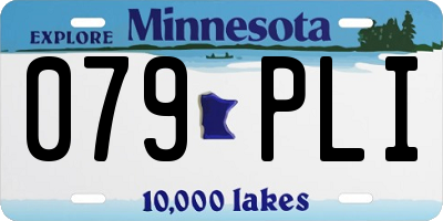 MN license plate 079PLI