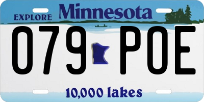 MN license plate 079POE