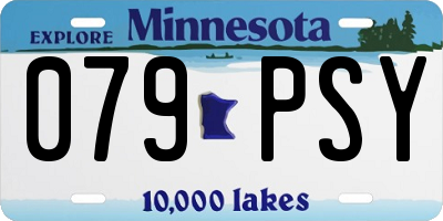 MN license plate 079PSY