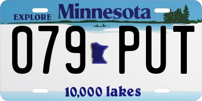 MN license plate 079PUT