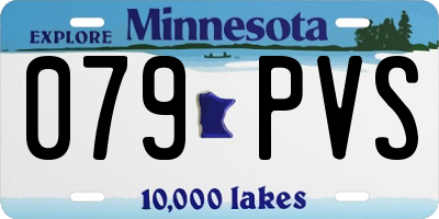 MN license plate 079PVS